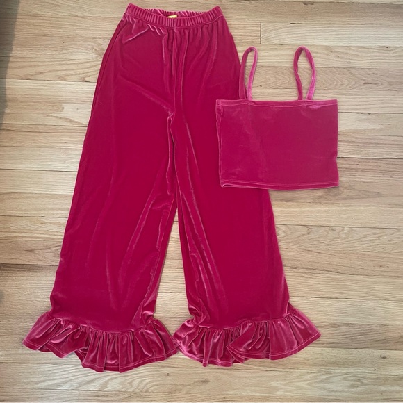 KS Garner Hot Pink Velvet Luna Matching Set - Picture 3 of 6
